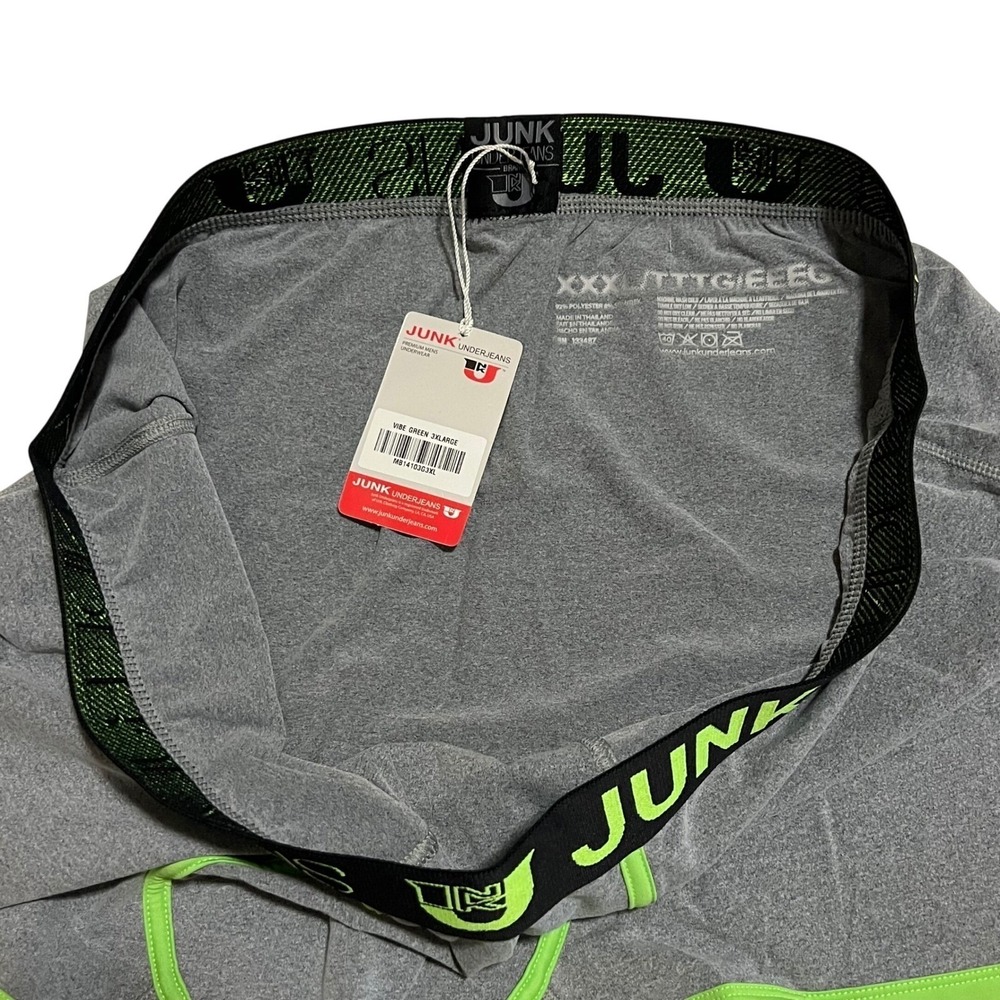 Junk Underjeans Green Vibe Men's Grey Boxer Briefs Size 3XL/XXXL (38-40) NWT - Picture 5 of 6